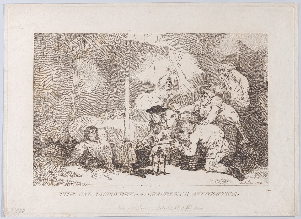 A kegyetlen tanonc szomorú felfedezése alkotó: Thomas Rowlandson