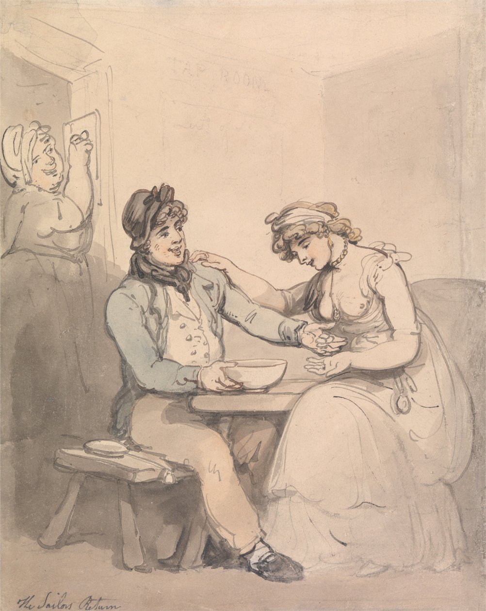 A tengerész visszatérése alkotó: Thomas Rowlandson