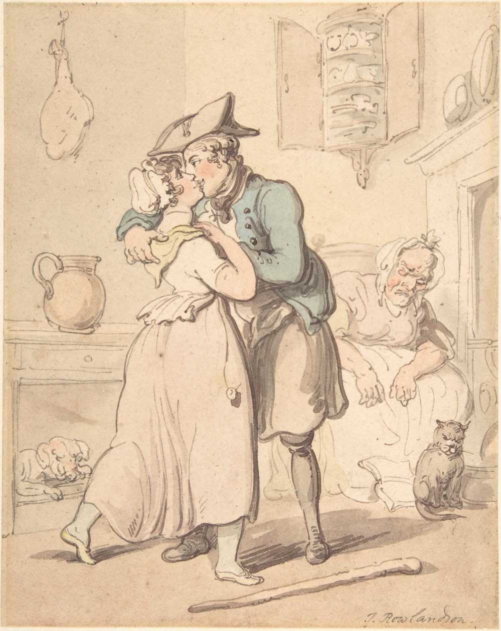 A tengerész visszatérése az aktív szolgálatból alkotó: Thomas Rowlandson