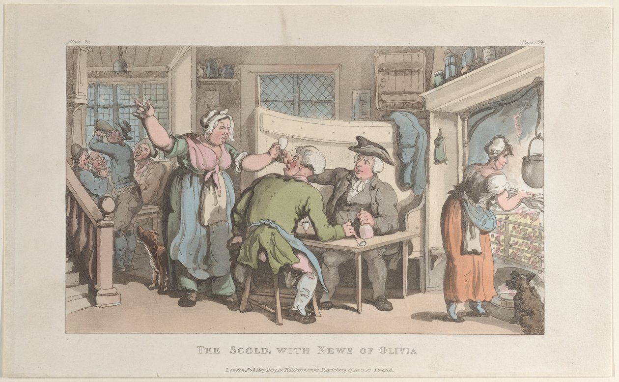 The Cold, News of Olivia, The Vicar of Wakefield, 1817. május 1., 1817. május 1. alkotó: Thomas Rowlandson