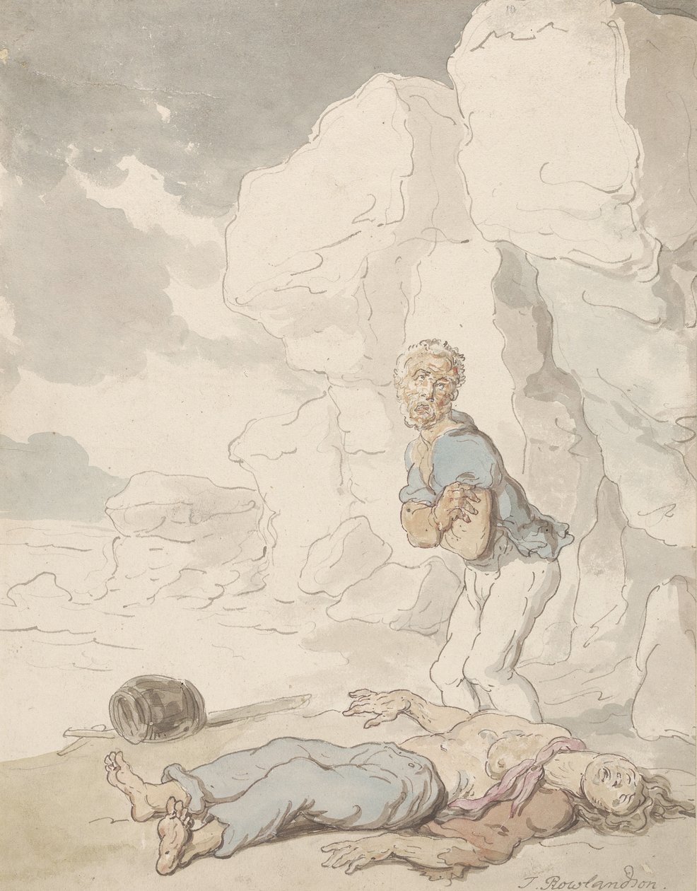 A hajótörött tengerészek alkotó: Thomas Rowlandson