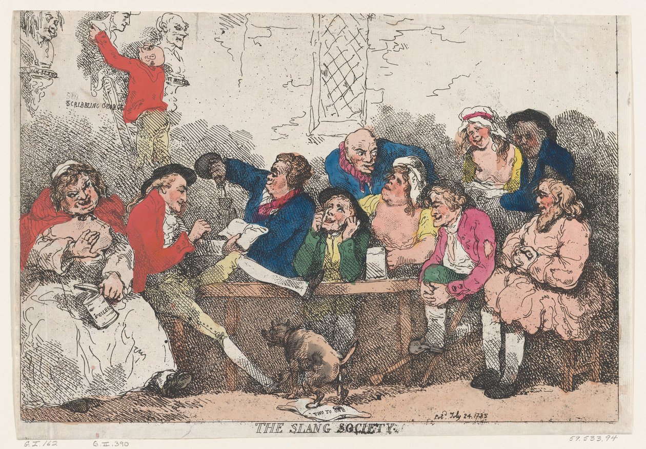 A Szleng Társaság, 1785. július 24., 1785. július 24. alkotó: Thomas Rowlandson