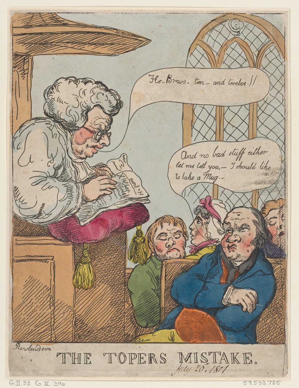 A Toper tévedése, 1801. július 20., 1801. július 20. alkotó: Thomas Rowlandson