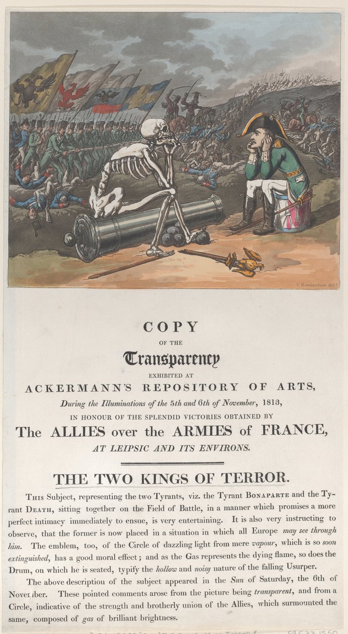 A terror két királya, 1813. november, 1813. november. alkotó: Thomas Rowlandson