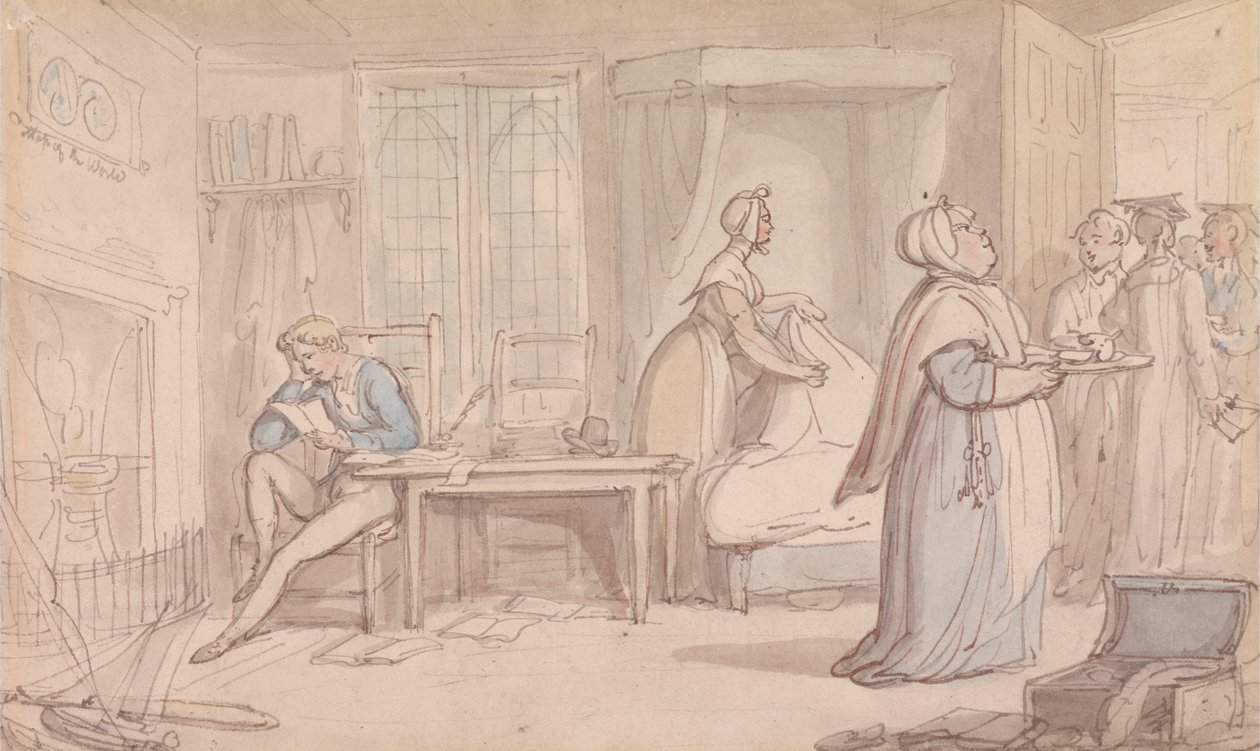 Az egyetemisták szobája alkotó: Thomas Rowlandson