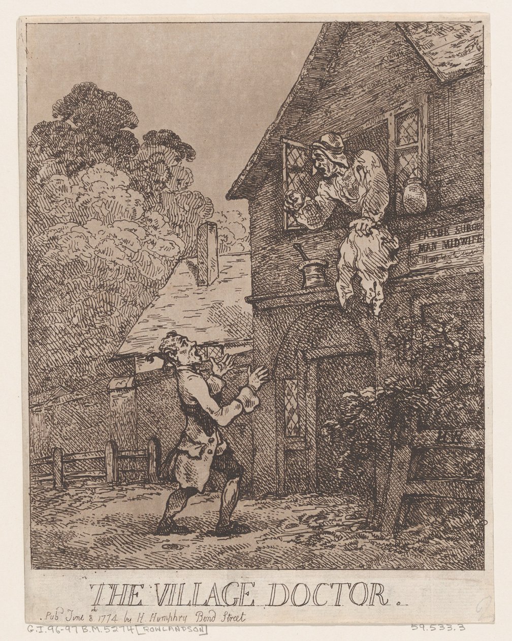 A falu doktora, 1774. június 8., 1774. június 8. alkotó: Thomas Rowlandson
