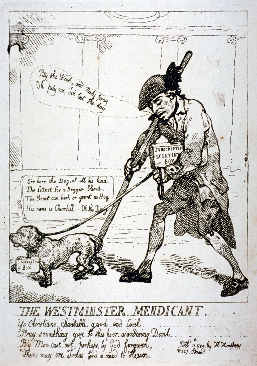 "The Westminster álnok", 1784 alkotó: Thomas Rowlandson