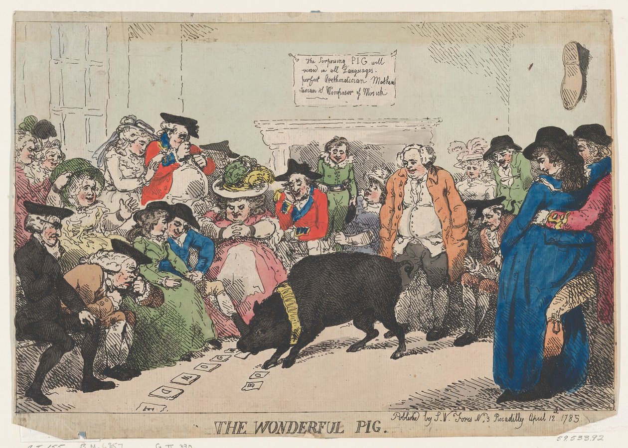 A csodálatos malac, 1785. április 12., 1785. április 12. alkotó: Thomas Rowlandson