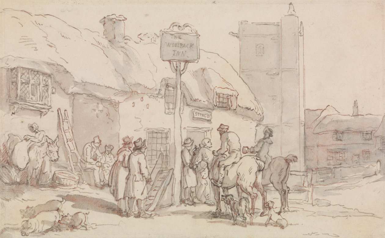 A Woolpack fogadó alkotó: Thomas Rowlandson