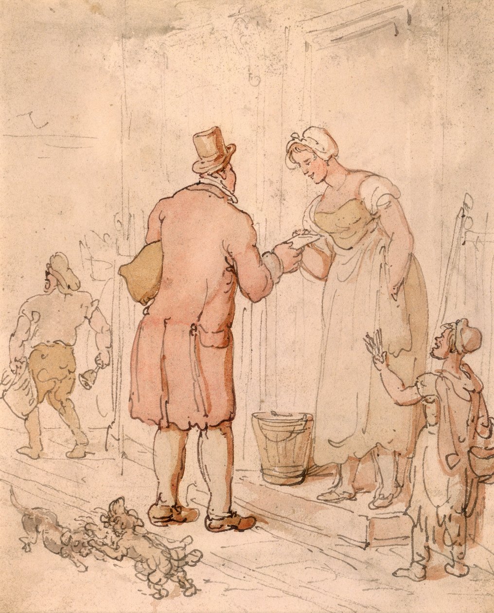 A postás, 19. század eleje alkotó: Thomas Rowlandson