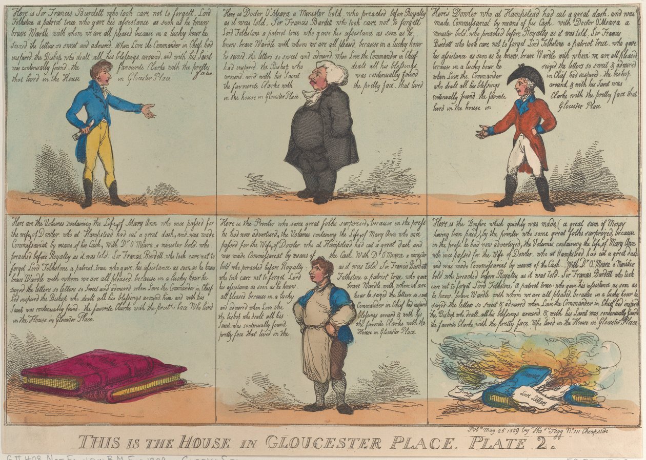 Ez a ház a Gloucester Place-ben, 2. tábla, 1809. május 26., 1809. május 26. alkotó: Thomas Rowlandson