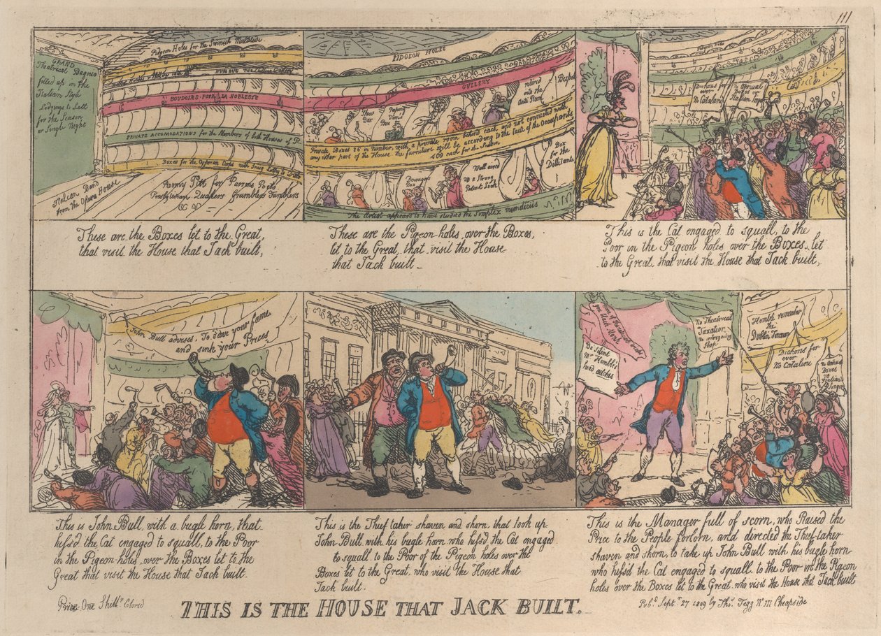 Ez az a ház, amelyet Jack épített 1809. szeptember 27-én és 1809. szeptember 27-én. alkotó: Thomas Rowlandson