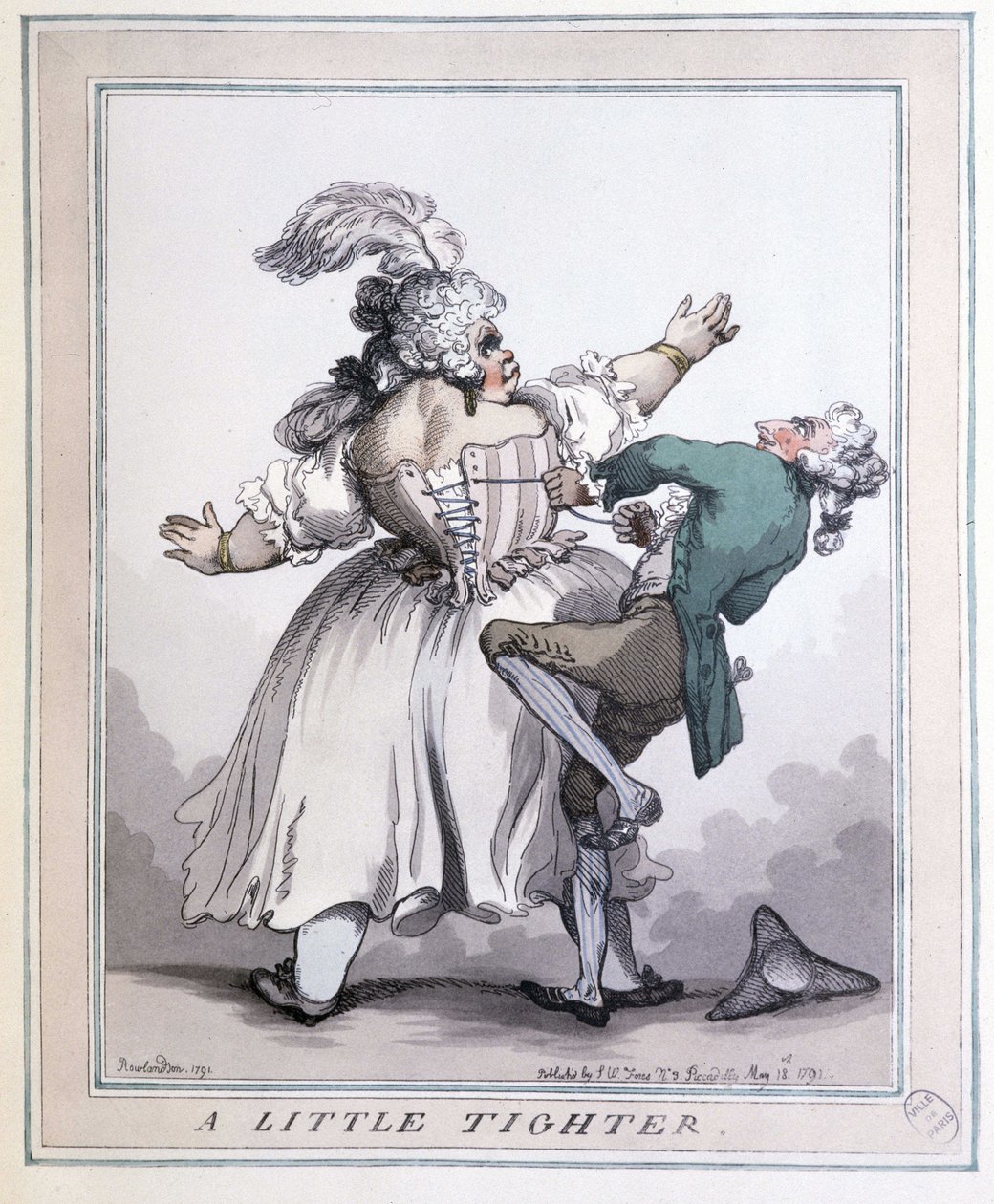 Tighten More – Rowlandson nyomatai, F. Libron és H. Clouzot „A fűző a művészetben és az erkölcsökben a 13. századtól a 20. századig” című könyvében alkotó: Thomas Rowlandson