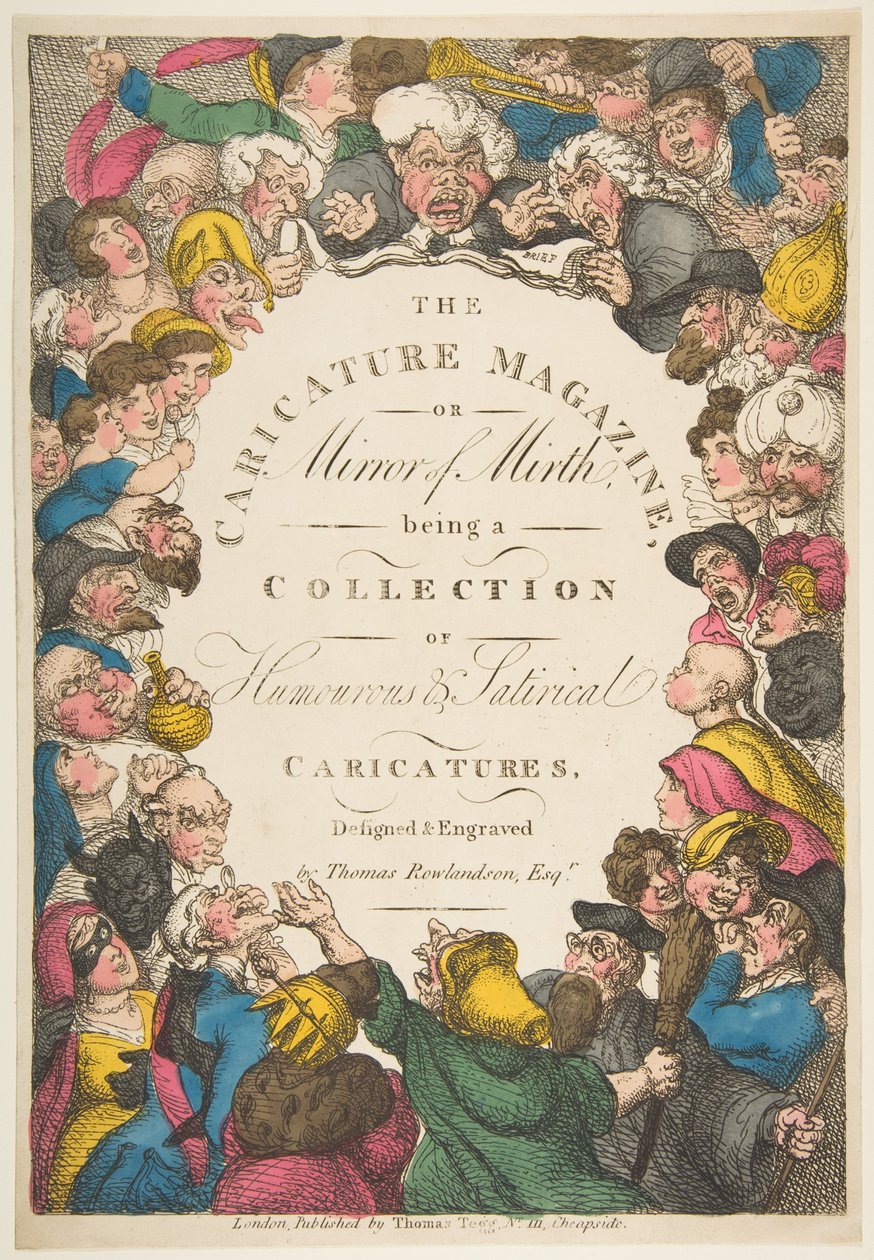 Címlap, The Caricature Magazine, avagy Mirror of Mirth, 1808. november 19. alkotó: Thomas Rowlandson