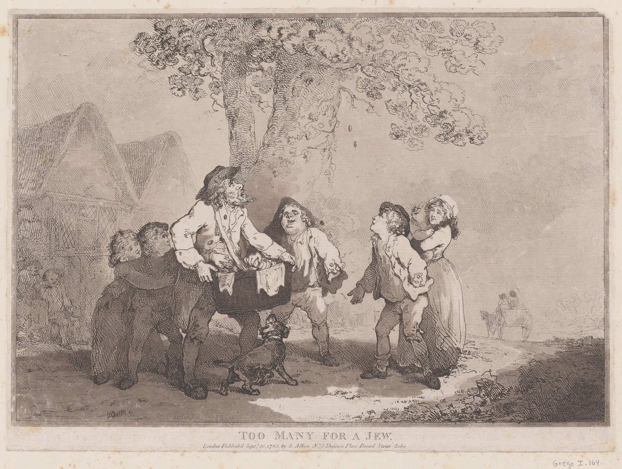 Túl sok egy zsidónak, 1785. szeptember 20., 1785. szeptember 20. alkotó: Thomas Rowlandson