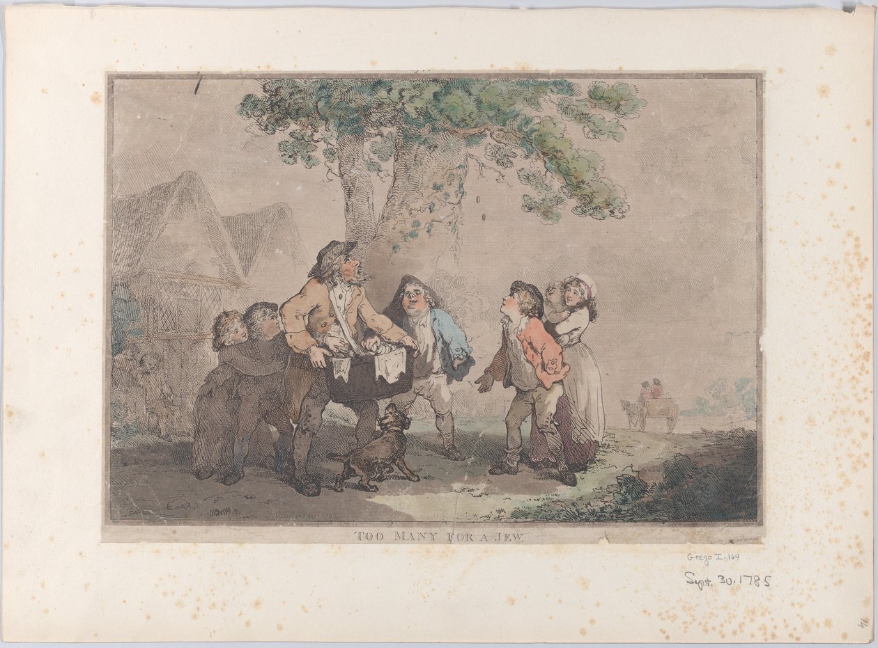 Túl sok egy zsidónak, 1785. szeptember 20., 1785. szeptember 20. alkotó: Thomas Rowlandson