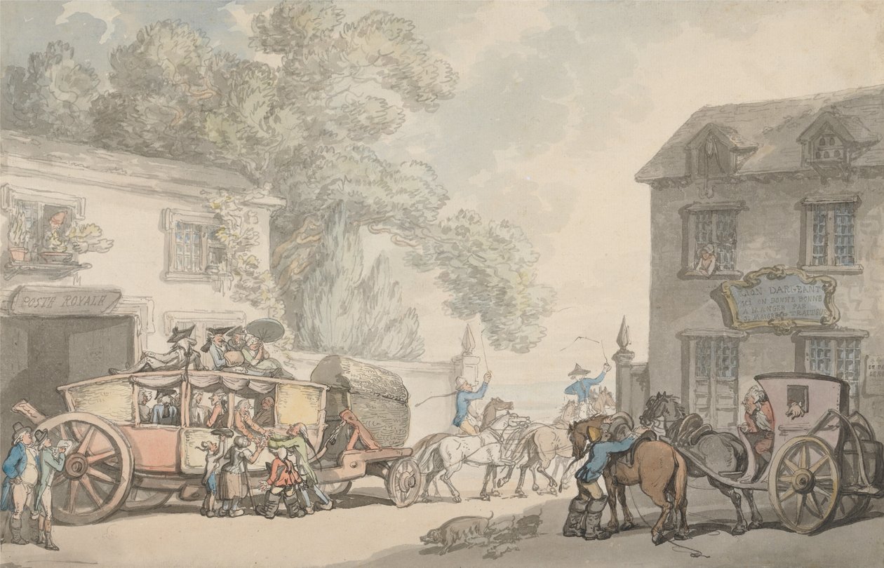 Utazás Franciaországban alkotó: Thomas Rowlandson