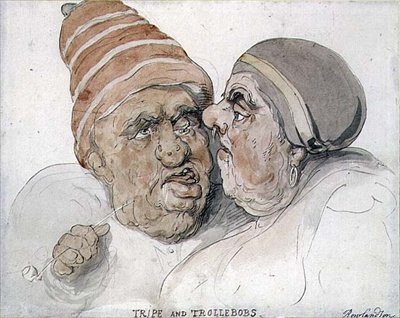Pacal és Trollebobok (akvarell) alkotó: Thomas Rowlandson