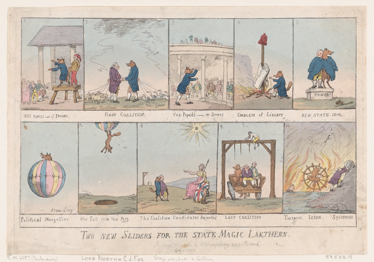 Két új dia az Állami Varázslámpáshoz, 1783. december 29., 1783. december 29. alkotó: Thomas Rowlandson