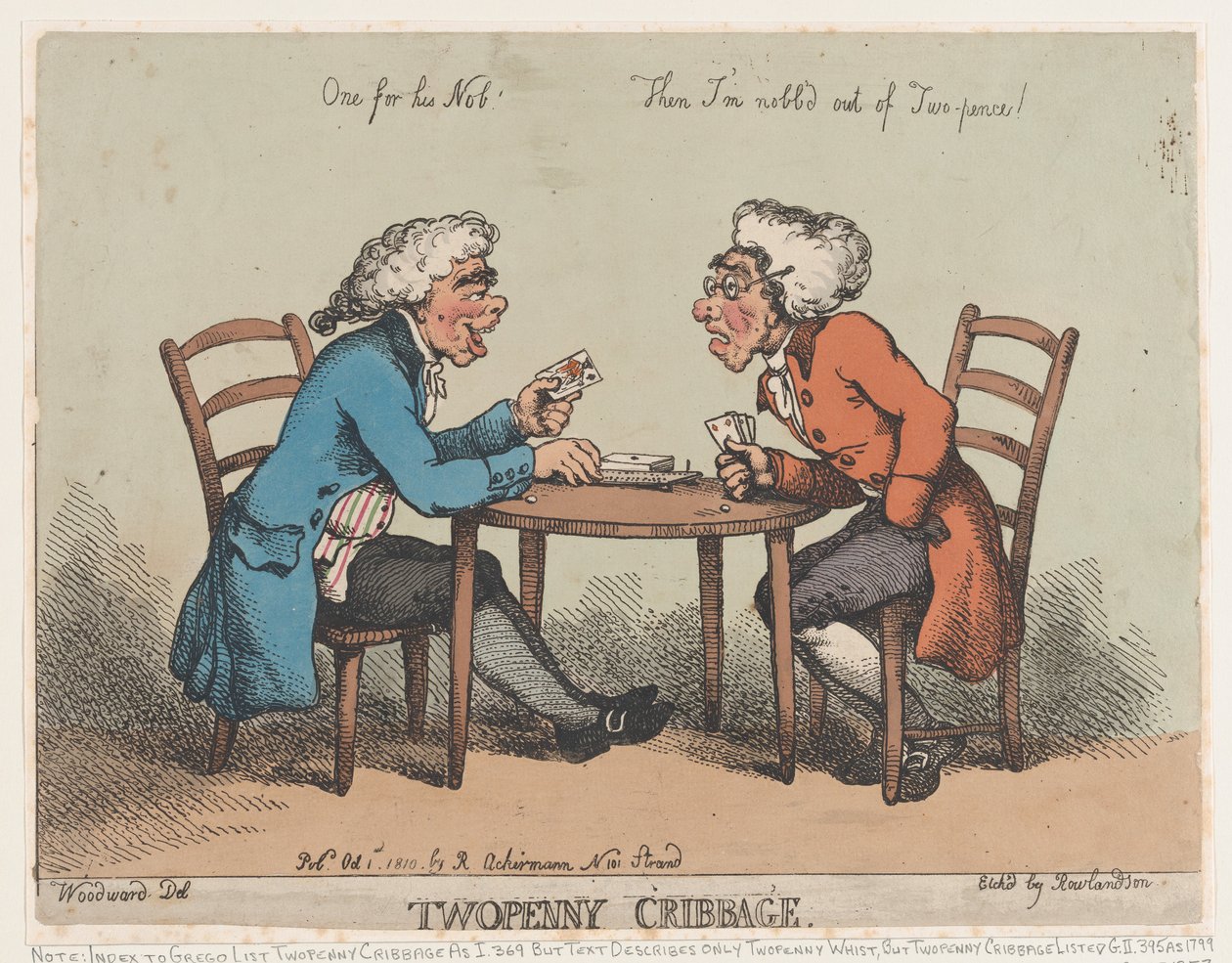 Two Penny Cribbage, 1810. október 1., 1810. október 1. alkotó: Thomas Rowlandson