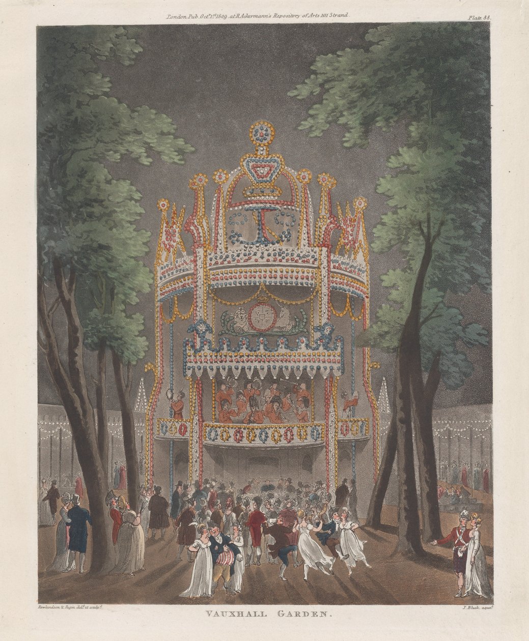 Vauxhall Garden, 1809. október 2., 1809. október 2 alkotó: Thomas Rowlandson