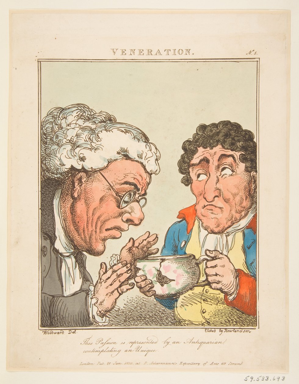 Le Brun Travested tisztelete, avagy a szenvedélyek karikatúrái, 1800. január 21. alkotó: Thomas Rowlandson