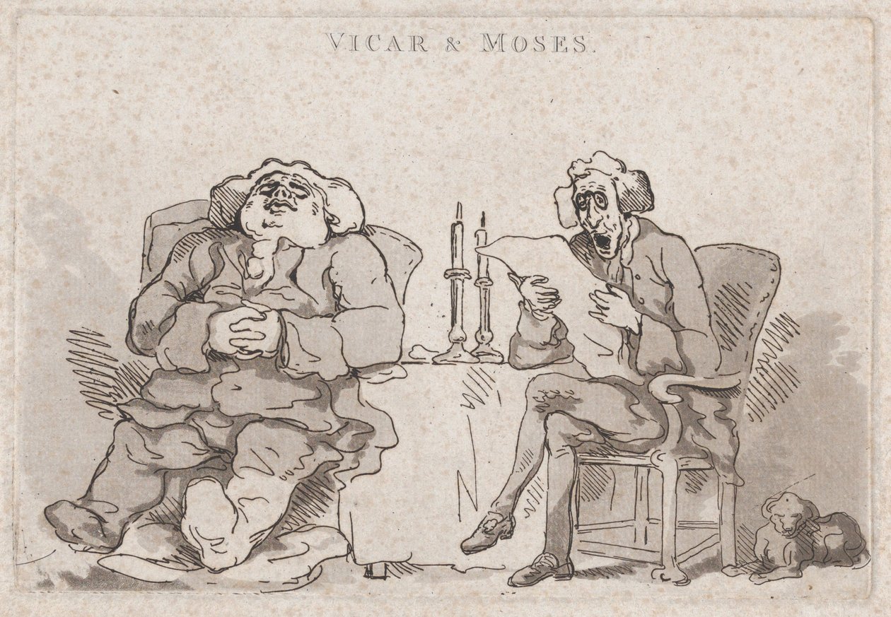 Helytartó és Mózes, 1786., 1786. alkotó: Thomas Rowlandson