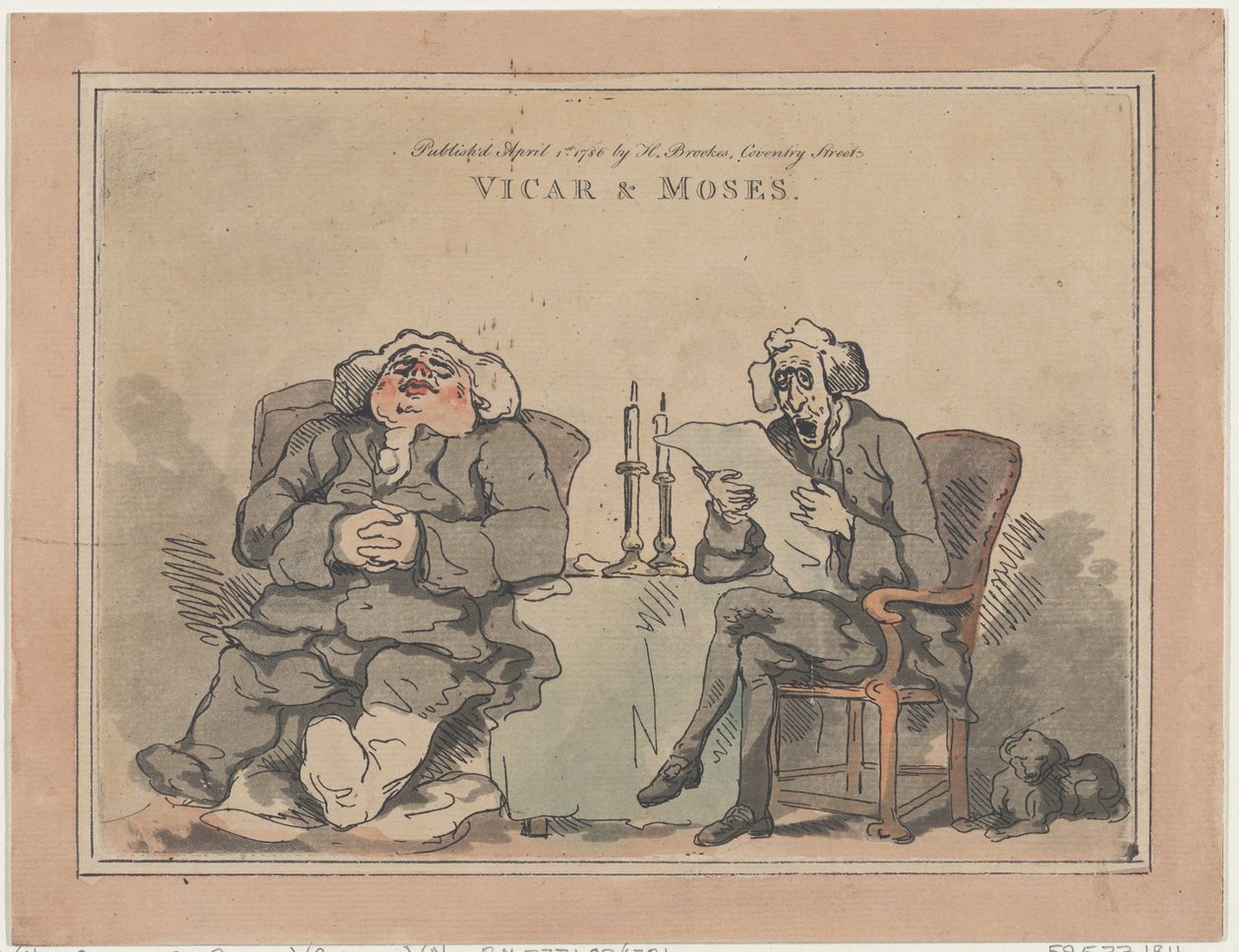 Helytartó és Mózes, 1786. április 1., 1786. április 1. alkotó: Thomas Rowlandson