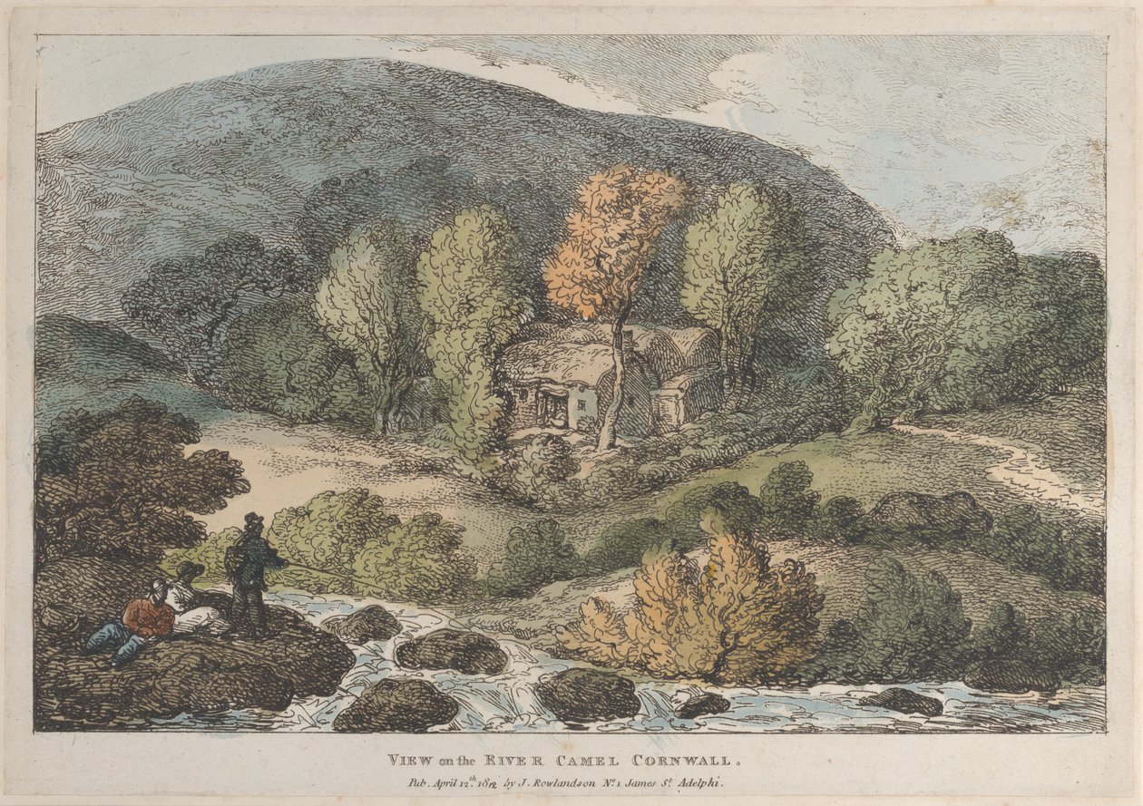 Kilátás a Camel-folyóra, Cornwall alkotó: Thomas Rowlandson