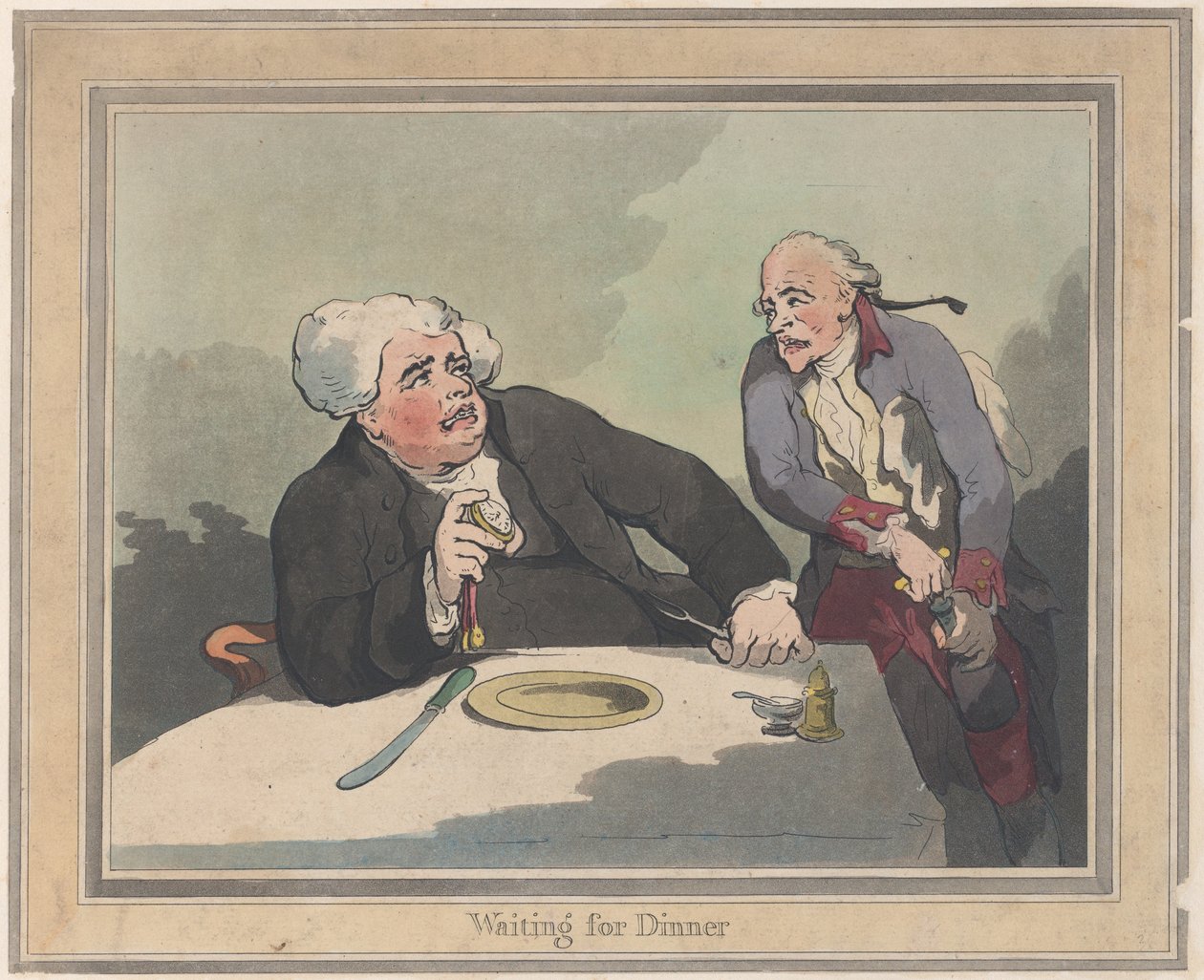 Vacsoravárás, 1792. november 5., 1792. november 5. alkotó: Thomas Rowlandson