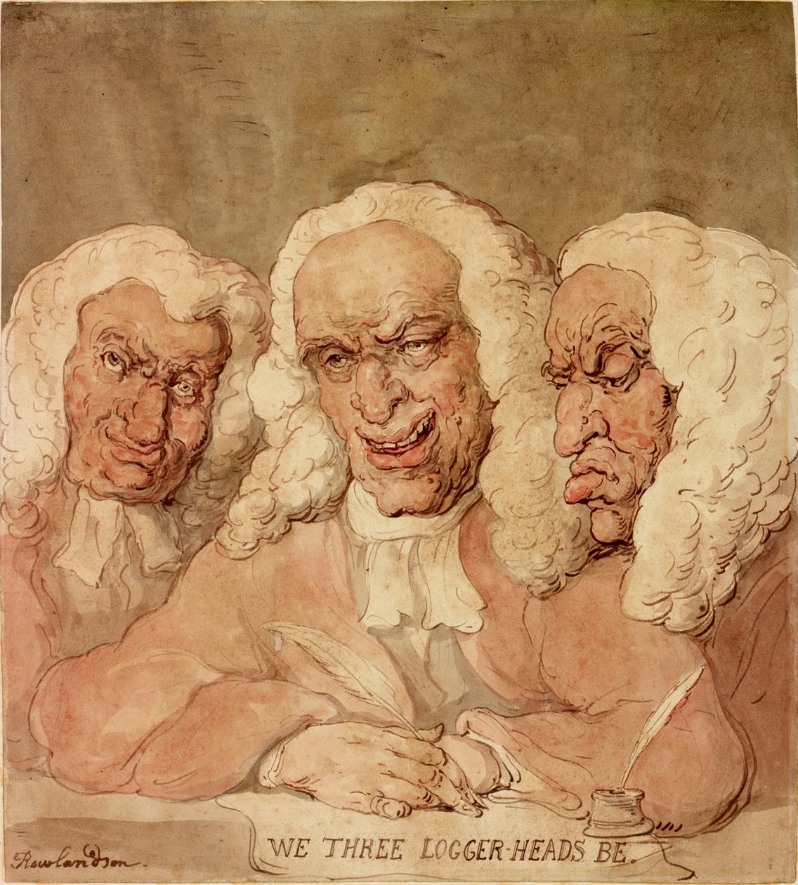 We Three Loggerheads Be, 1805 körül (tinta, ceruza és akvarell papíron) alkotó: Thomas Rowlandson
