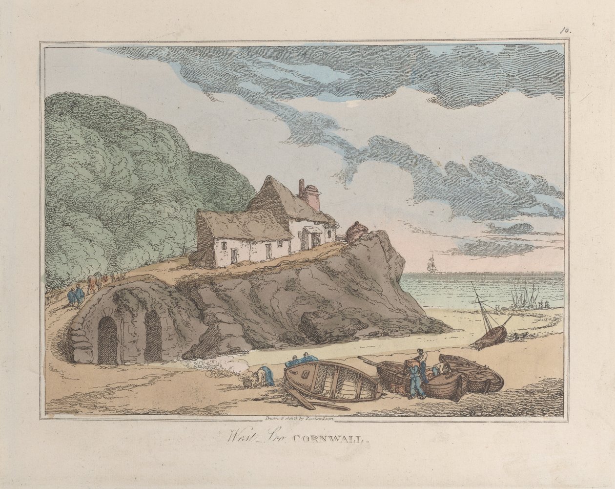 West Loo, Cornwall alkotó: Thomas Rowlandson