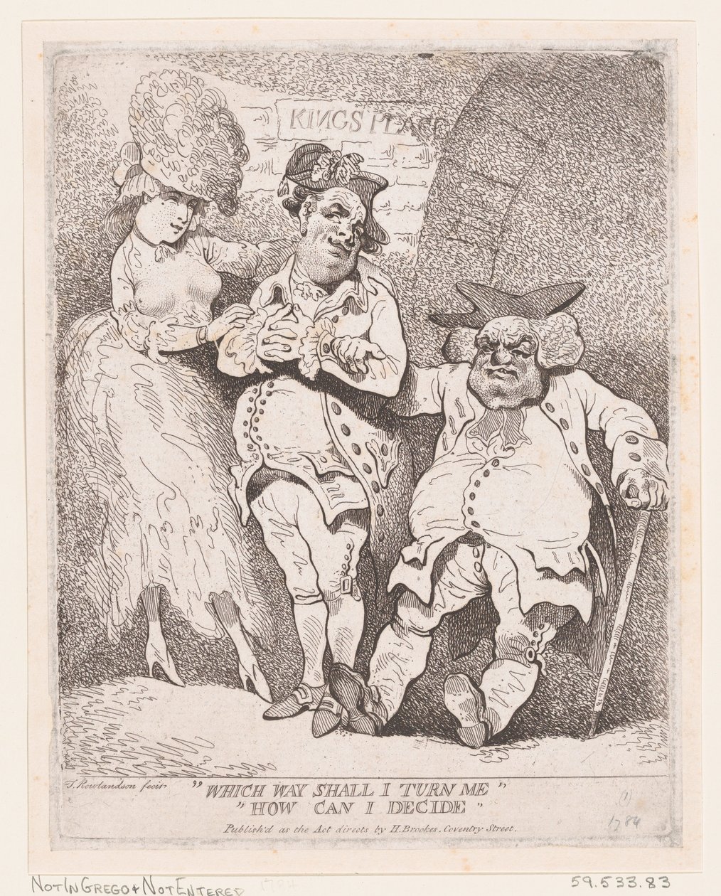 Milyen irányba fordítsam, hogyan dönthetek, kb. 1780., kb. 1780. alkotó: Thomas Rowlandson
