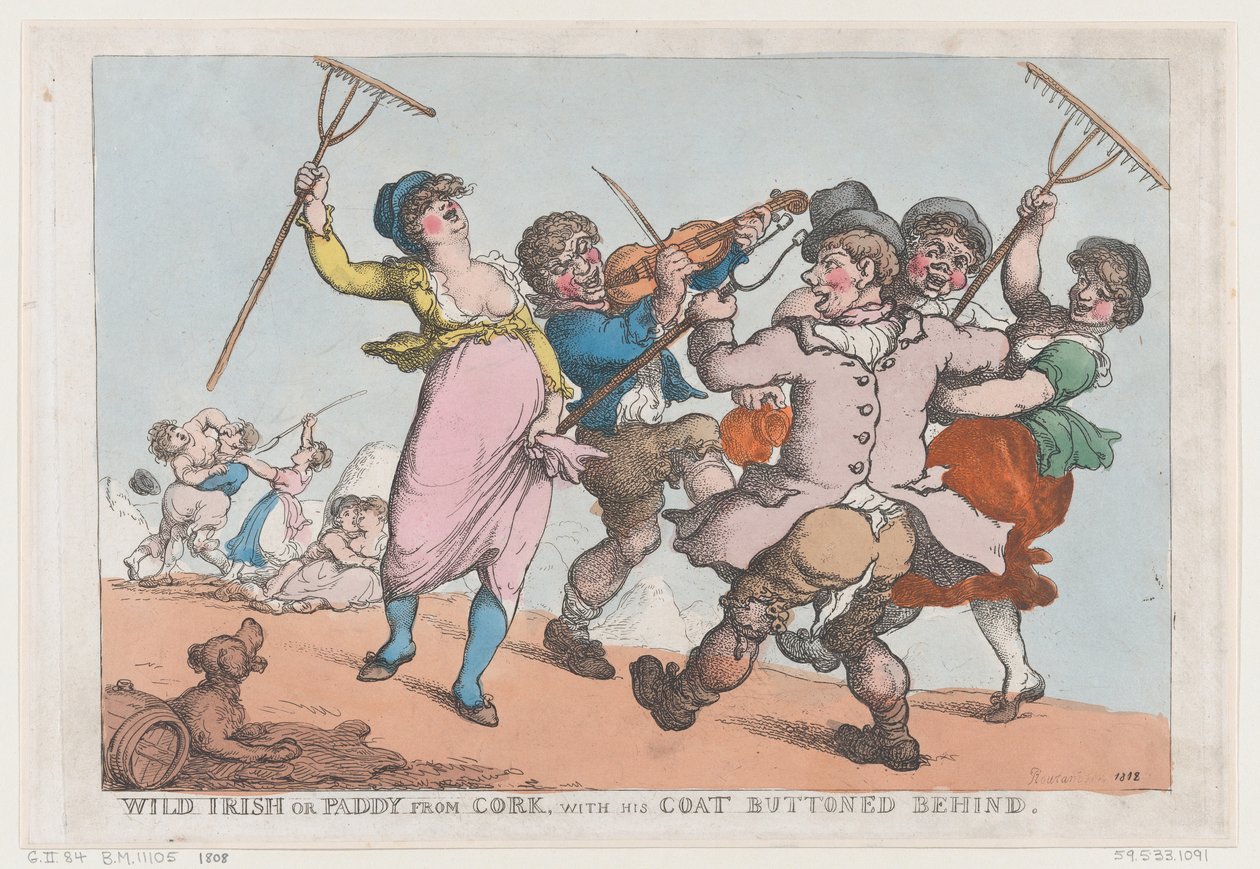 Vad ír, avagy Paddy Corkból gombolt kabáttal, 1818., 1818. alkotó: Thomas Rowlandson