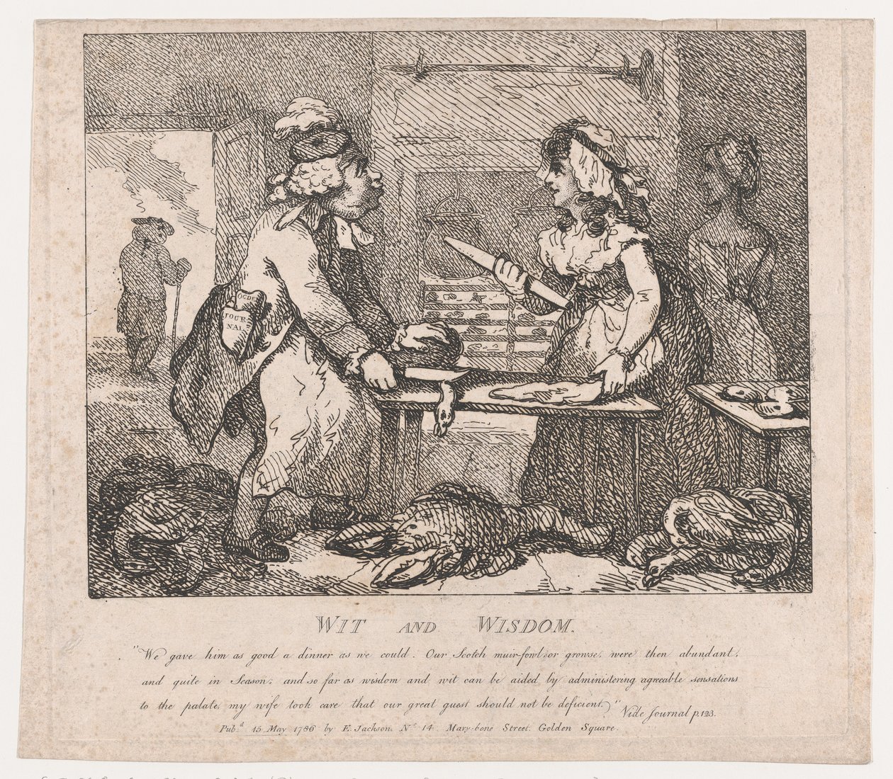 Wit and Wisdom Boswell festői szépségei, Első rész, 1786. május 15., 1786. május 15. alkotó: Thomas Rowlandson