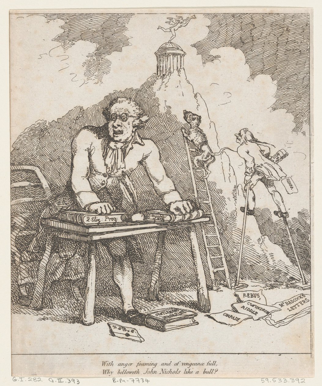 Habzó haraggal..., Jótékony levélből, 1790., 1790. alkotó: Thomas Rowlandson
