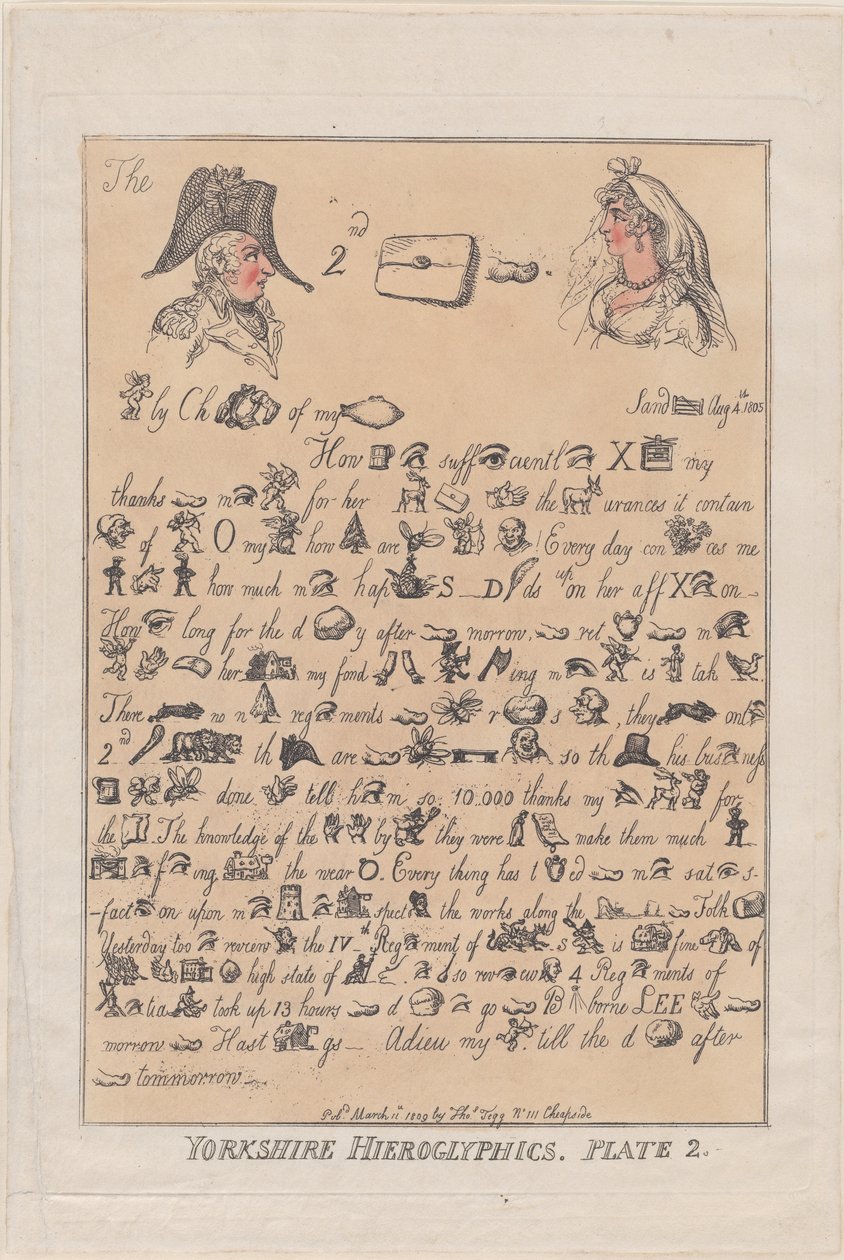 Yorkshire Hieroglifák, 2. tábla, 1809. március 11., 1809. március 11. alkotó: Thomas Rowlandson