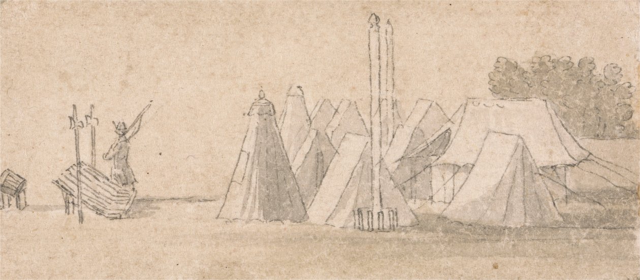Táborozási jelenet alkotó: Thomas Sandby