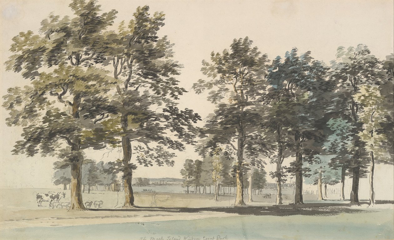 The Moat Island, Windsor Great Park, 1754-55. alkotó: Thomas Sandby