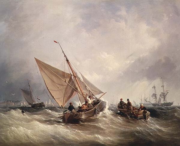 Hajózási jelenet alkotó: Thomas Sewell Robins