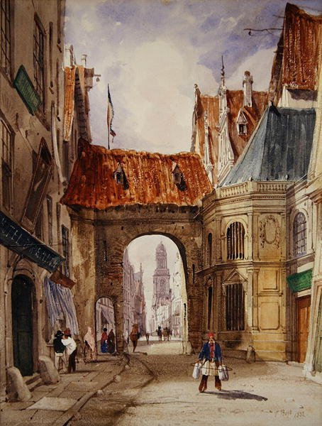 Antwerpen (akvarell és testfesték papíron) alkotó: Thomas Shotter Boys