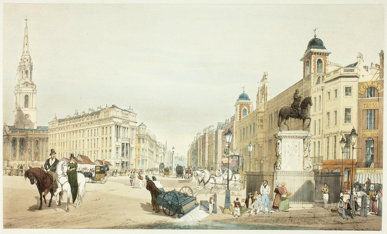 Belépés a The Strandbe a Charing Crosstól, húszas lemez az Original Views of London, ahogy van alkotó: Thomas Shotter Boys
