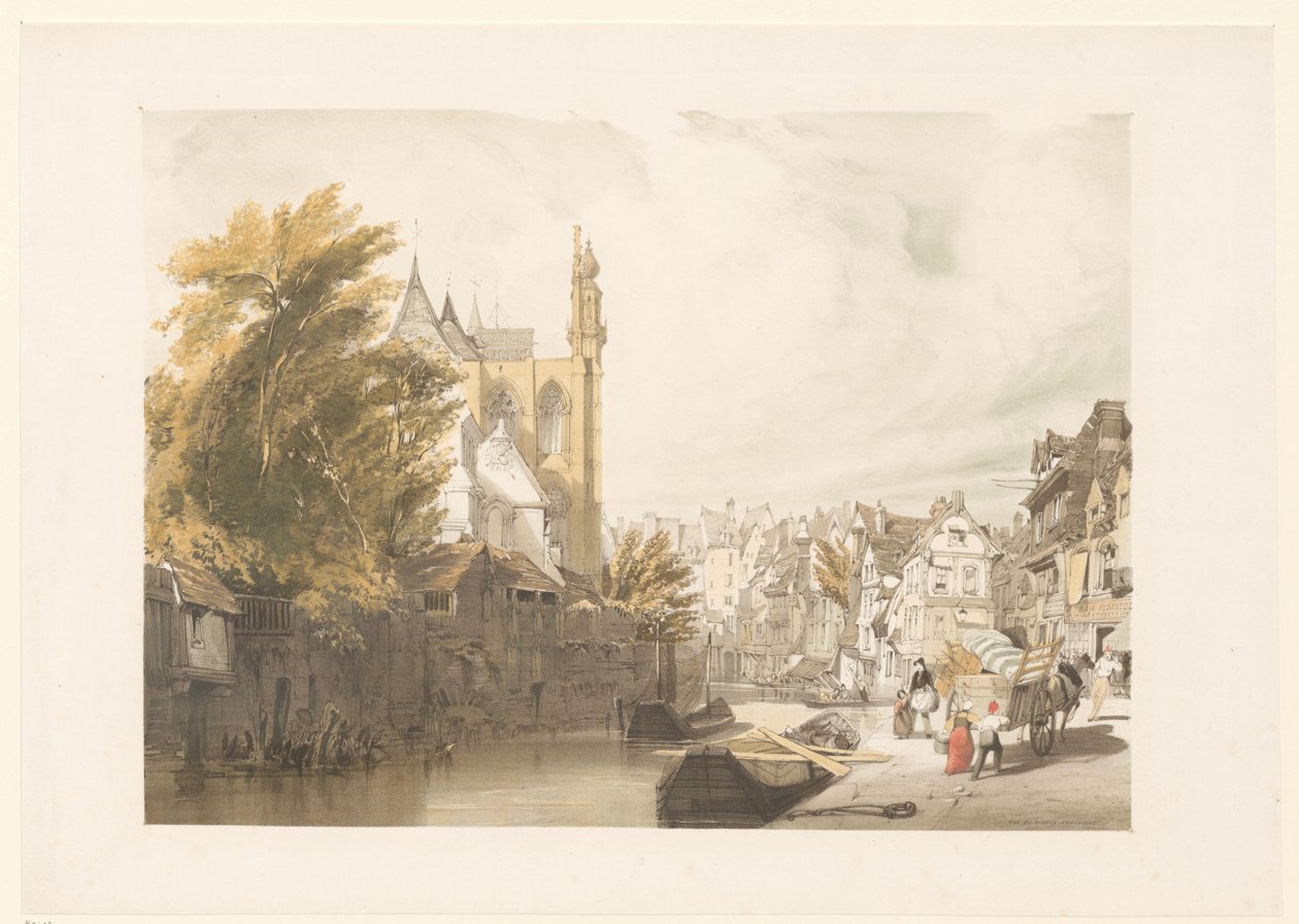 Kilátás az abbeville-i Rue de Rivage utcára alkotó: Thomas Shotter Boys