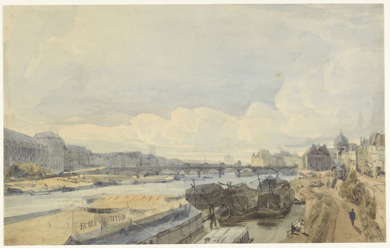 Kilátás a Szajnára a Pont des Arts-nál alkotó: Thomas Shotter Boys