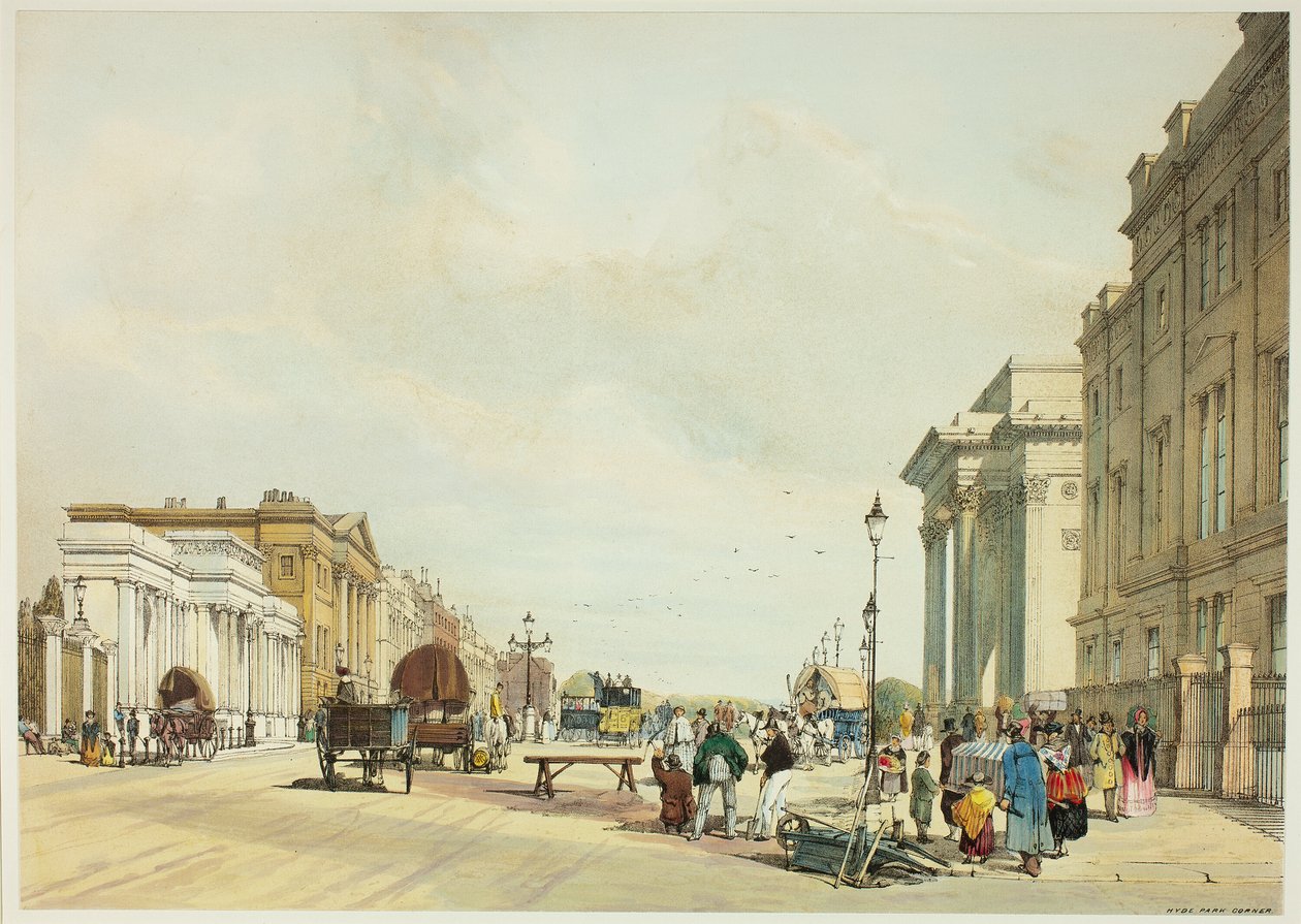 Hyde Park Corner, tizenötös tábla az Original Views of London, ahogy van londonból alkotó: Thomas Shotter Boys
