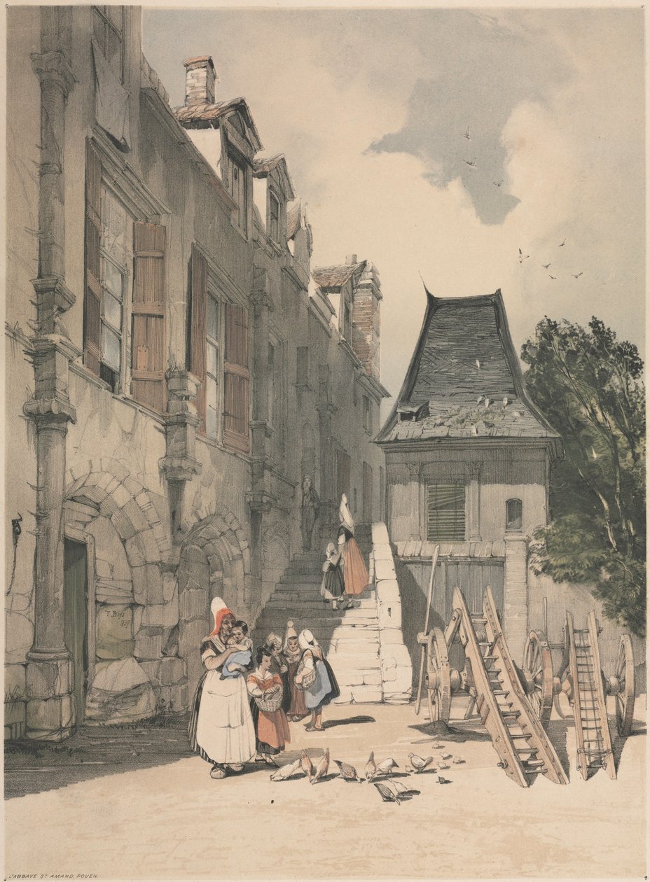 St. Amand apátság, Rouen, 1839. alkotó: Thomas Shotter Boys