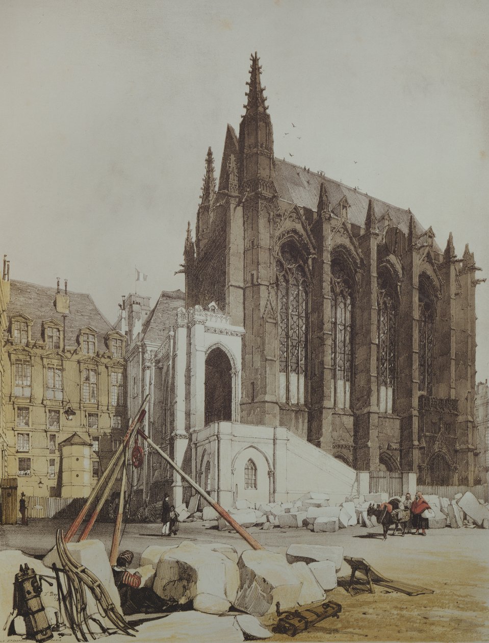 A La Sainte Chapelle, a festői párizsi építészetből, 1839-ben jelent meg alkotó: Thomas Shotter Boys