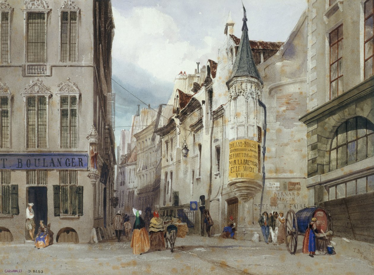 A Bailleul és a Jean Tison utca kereszteződése, a jelenlegi 1. kerületben, Párizsban. alkotó: Thomas Shotter Boys