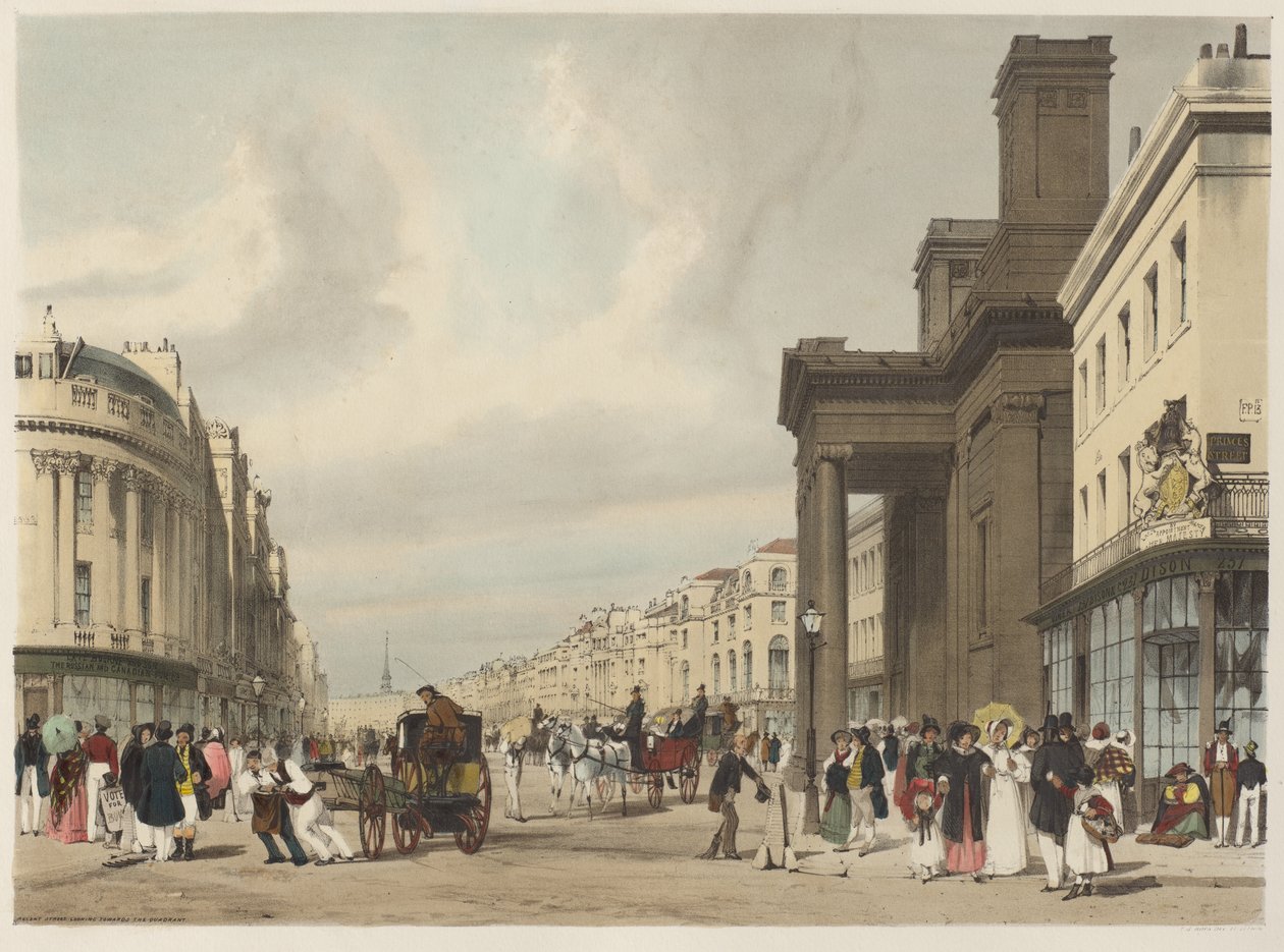 London úgy, ahogy van: Regent Street, a Quadrant felé nézve alkotó: Thomas Shotter Boys