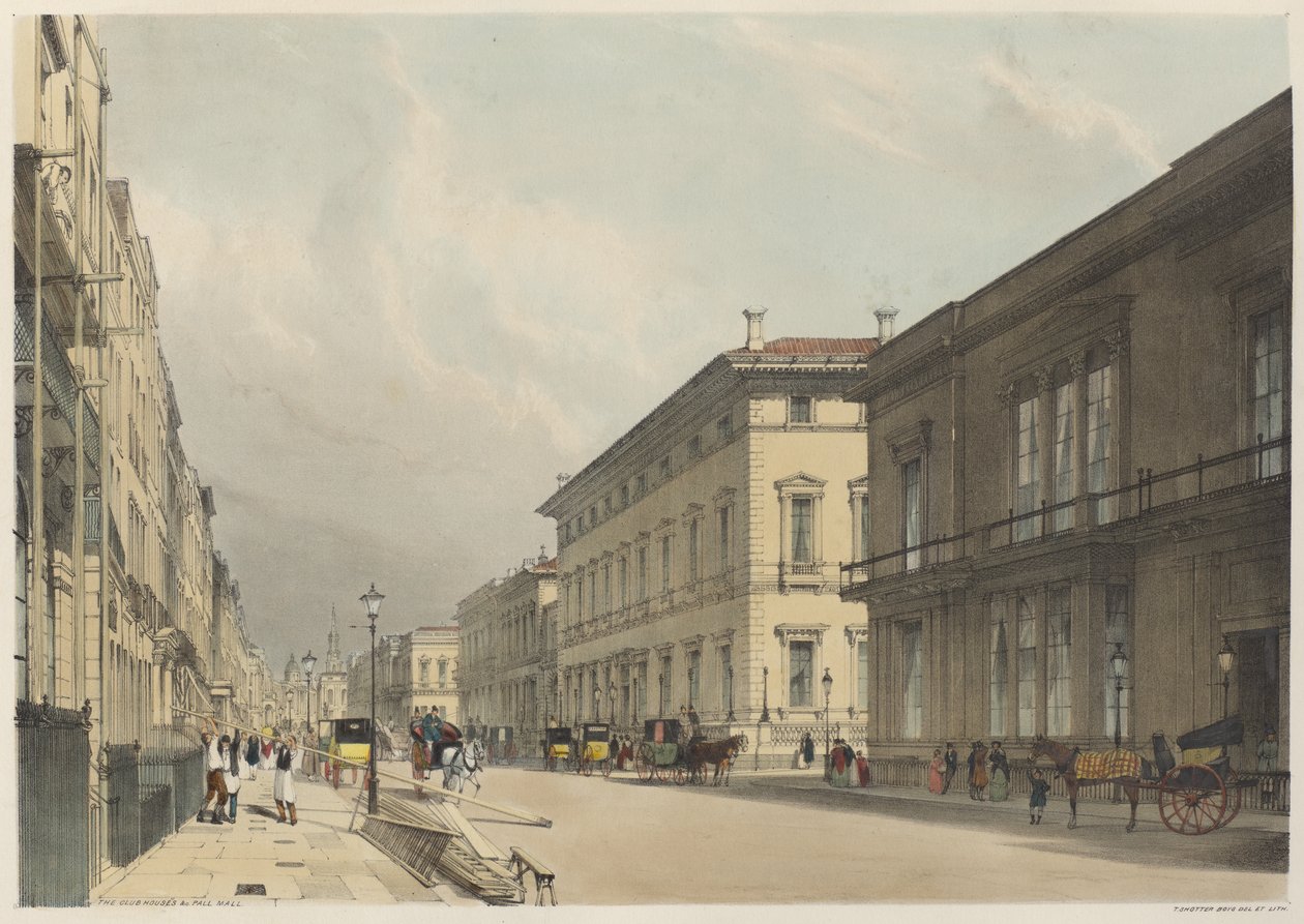 London úgy, ahogy van: A klubházak, Pall Mall alkotó: Thomas Shotter Boys